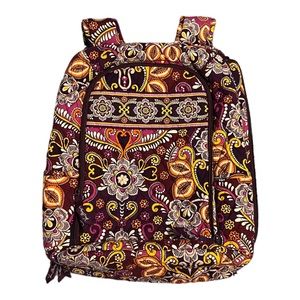 Vera Bradley Safari Sunset Laptop Backpack Book Bag Excellent Condition •RETIRED